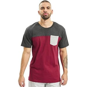 Urban Classics T-shirt voor heren, meerkleurig (bordeaux/char/grijs)