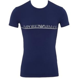 Emporio Armani Emporio Armani The New Icon T-shirt voor heren, ronde hals, 1 stuk, Inkt blauw