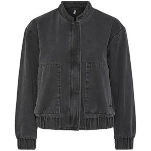 PIECES Pcpenelope Denim Bomberjack voor dames, Medium grijs mengsel.