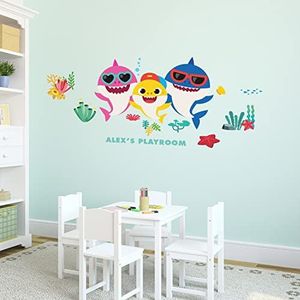 Baby Shark Gigantische sticker herpositioneerbaar met alfabet