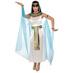amscan Egyptisch Cleopatra kostuum voor dames, 996188, maat 36-38, wit/blauw