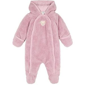 Steiff Jumpsuit met capuchon, eendelig, fleece, babymeisje, Mauve mes.