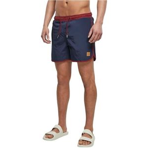 Urban Classics Retro zwemshorts voor heren, Navy Blauw