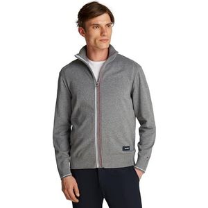 Tommy Hilfiger Rwb Tipped Cotton Zip Through Mw0mw35855 gebreide trui met ritssluiting voor heren, Grijs (Medium Grey Heather)