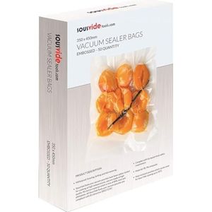 SousVideTools vacuümzakken, 50 stuks, 35 x 45 cm, in levensmiddelenkwaliteit, voor vacuümkoken, opslag en opslag vrij van BPA, invriezen, koken en magnetron