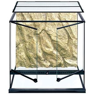 Exoterra terrarium van glas voor reptielen en amfibieën, 60 x 45 x 45 cm