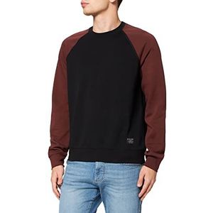 Sisley Sweatshirt voor heren, Zwart met bruine mouwen 901