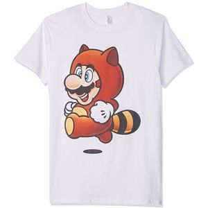 Nintendo Tanookie Yeah T-shirt voor heren, Wit.