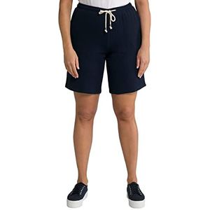 Ulla Popken Bulles-shorts, rechte pijpen, elastisch, broek voor dames, zwart.