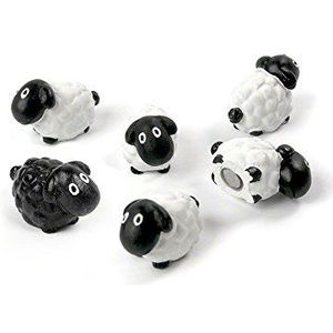 First4magnets Dieren-schapen stijl bureaumagneten, zilverkleurig