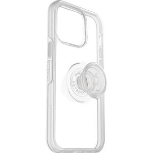 OtterBox Otter+Pop beschermhoes voor iPhone 14 Pro Max, schokbestendig, valbestendig, beschermhoes met PopSockets PopGrip, militaire standaard, transparant