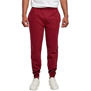 Build Your Brand Heren Basic joggingbroek in vele kleuren maten XS tot 7XL, Bordeaux