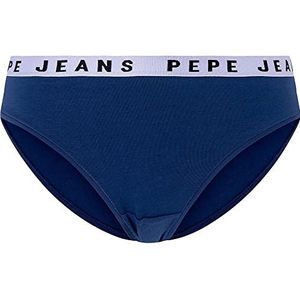 Pepe Jeans Solid sous-vêtement de Style Bikini, Bleu (Dulwich Blue), XS Femme