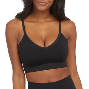 Spanx Ecocare Ecocare Everyday Shaping Longline Bralette voor dames, Zeer zwart.