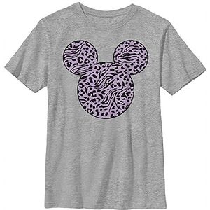 Disney Mickey and Friends T-shirt Mickey Tiger Cheetah Mashup Fill Boys grijs gemêleerd Athletic XS, Athletic grijs gemêleerd