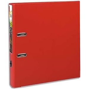 Exacompta - Ref. 53345E - 1 x A4 MAXI Prem'Touch - 80 mm rugbreedte - mechaniek 80 mm buitenafmetingen: 32 x 30 x 8 cm, A4-maxi-formaat, kleur: Rood