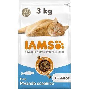 IAMS for Vitality Senior kattenvoer droog - droogvoer voor oudere katten vanaf 7 jaar met schroeven, 3 kg