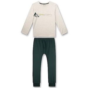 Sanetta Pyjama pour garçon beige mélangé | Pyjama confortable pour garçon long. | Pyjama taille, beige, 164
