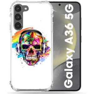Cokitec Coque Renforcée pour Samsung Galaxy A36 5G Tete de Mort Tag