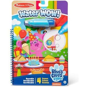Melissa & Doug Blue's Clues & You Water Wow! Reisblok met wateronthulling op de vormen, educatief speelgoed, leuk cadeau voor jongens of meisjes