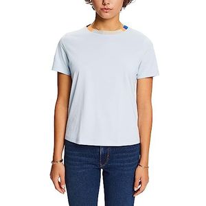 ESPRIT 013ee1k319 T-shirt voor dames, Pastel blauw (435)
