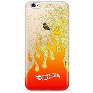 Originele en gelicentieerde Hot Wheels Liquid Glitter hoes voor iPhone 6/6S perfect aangepast aan de vorm van de smartphone, telefoonhoes met glitter flow-effect