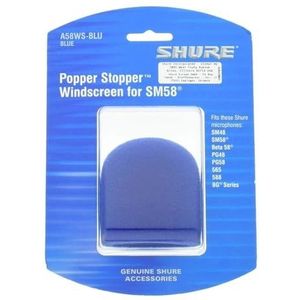 Shure A58WS-BLU schuimrubberen voorruit voor alle Shure Ball-microfoons, blauw