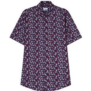 Seidensticker Zakelijk overhemd voor heren, regular fit, Kent kraag, korte mouwen, 100% katoen, Rood