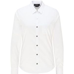 Idony Blouse, overhemdblouse voor dames, Wit.