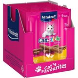 Vitakraft Cat Stick Classic mini-vleesstokjes voor katten, met gevogelte en lever, opslaggrootte, zonder toegevoegde suiker, 6 stuks