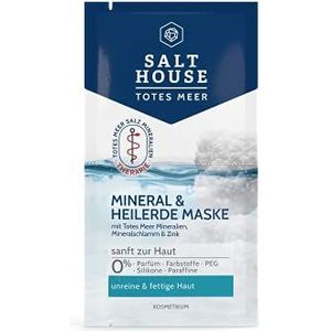 Salthouse Morte Meer Mineraal en genezend therapeutisch masker met zink en minerale modder uit de Dode Zee, reinigt, reinigt en kalmeert, 2 x 7 ml