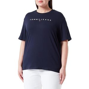 Tommy Jeans Dames S/S T-Shirts, Donkermarineblauw, XXS, Donker Navy Blauw