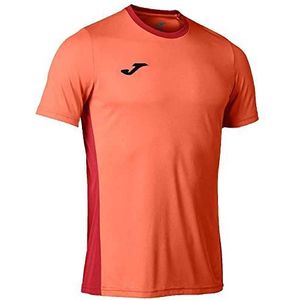 Joma Winner II T-shirt met korte mouwen voor heren, Neon Oranje - Zwart