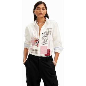 Desigual Cam_bolonia Mickey damesblouse, Wit