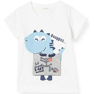 United Colors of Benetton T-shirt zonder mouwen, voor baby's, jongens, Wit (Bianco 101)