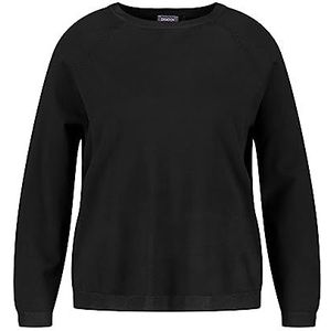 Samoon 25301 Sweatshirt voor dames, zwart.