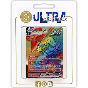 Rayquaza VMAX 217/192 geheime regenboog duizend vuisten – Ultraboost X zwaard en schild 7 hemelse evolutie – doos met 10 Franse Pokémon-kaarten