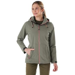 killtec 43767-000 OOKS 1 Veste de pluie fonctionnelle imperméable à capuche pour femme Vert olive clair Taille 44