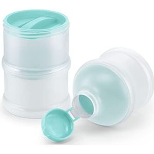 NUK melkpoeder dispenser, BPA-vrij, blauw (Petrol Blue), 3 stuks
