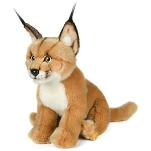Uni-Toys - Karakal, zitting-30 cm (hoog) pluche kat, Luchs, Caracal-pluche dier, knuffeldier, EW-25300