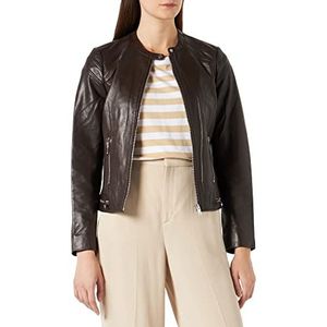 Naf Naf Leren jas voor dames, Chocolade