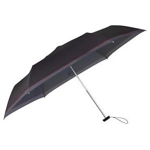 Samsonite Alu Drop S - handmatige platte paraplu 3 secties, 23 cm, zwart (zwart/rood/grijs), zwart (zwart/rood/grijs), paraplu's, Zwart (zwart/rood/grijs), Paraplu's