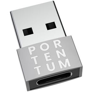 PORTENTUM USB naar USB C-adapter, 480 MB snelheid, hoogwaardig zink voor hoge hittebestendigheid, USB naar USB C-adapter met slechts 4 gram.