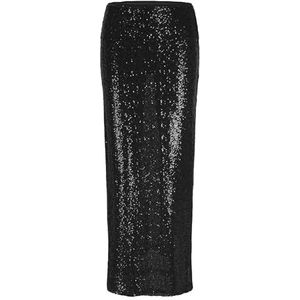 JACK & JONES Jxmia Wvn rok met pailletten voor dames, zwart.