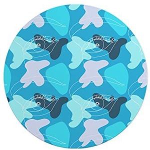 Questo Casa, Ronde muismat met antislip onderkant voor kantoor en thuis, diameter 22 cm