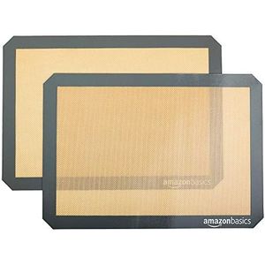Amazon Basics 2 stuks bakmatten van siliconen, meerkleurig, 0,0 x 16,5 x 11,63 inch