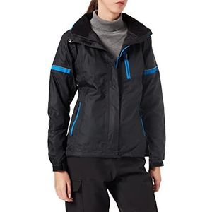 Schwarzwolf outdoor Windjack voor dames, regenjas, schelpmateriaal, waterkolom 30.000 mm, ademend vermogen 6500 MVP, winddicht, afneembare capuchon voor dames (M - zwart), zwart.