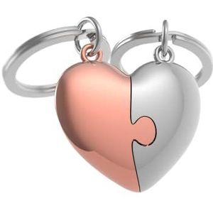 Metalmorphose Sleutelhanger, hart, liefdespaar, 2 stuks