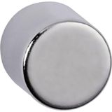 MAUL Neodymium schijfmagneten, hoge hechtkracht, magneten voor veelzijdig gebruik, ronde magneten in een elegant en modern design, Ø 10 x 10 mm, verpakking van 4, lichtzilver