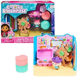 Gabby's Dollhouse - Gabby en het magische huis – Gabby's poppenhuis – Playset Deluxe knutselkamer voor babybox – poppenhuis – animatiefiguur Gabby en het magische huis �– speelgoed voor kinderen vanaf